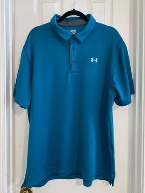 Under Armour Teal Short-Sleeve Tech Polo